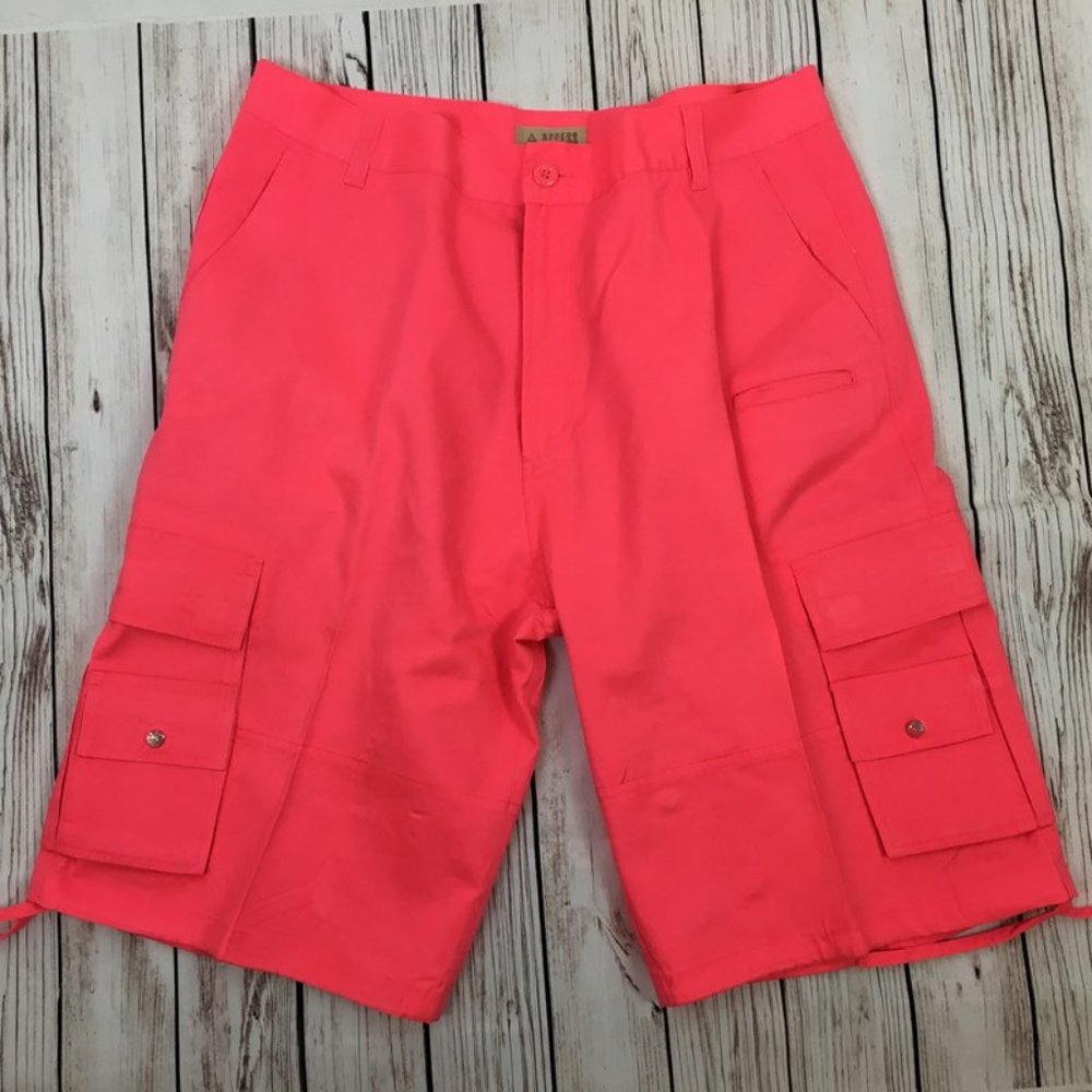 Access Cargo Shorts Size 42 Orange Casual